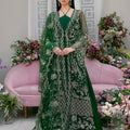 La More Unstitched 3 Piece Wedding Collection-Exotic Emerald