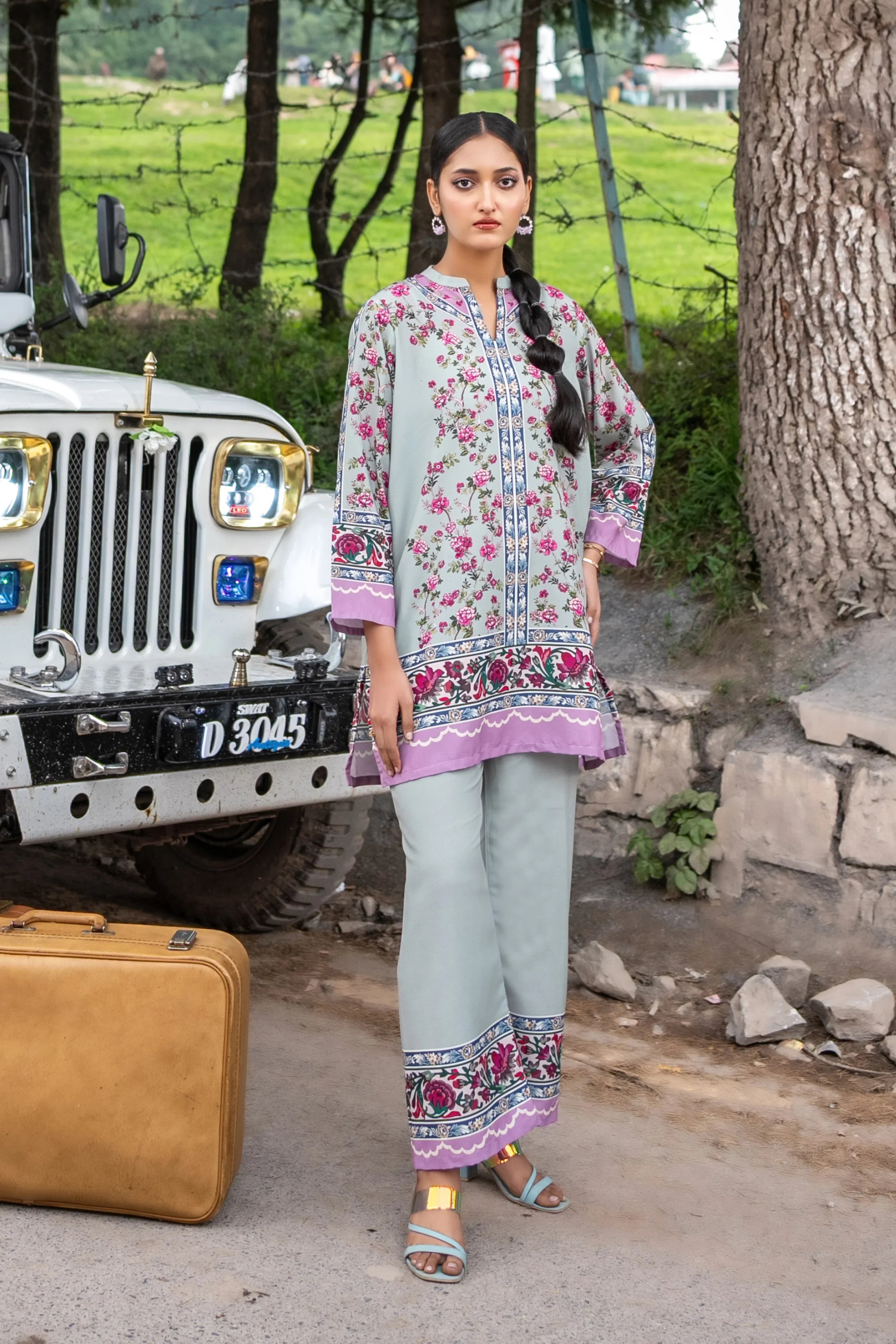 Dhaga Stitched Co Ords Summer Suit-Ivy