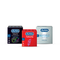 Bundle - Durex Condom Invisible 3'S + Durex - Condoms 3S Extended Pleasure + Durex - Condoms 3S Feather Lite