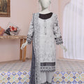 Almeerah Unstitched 3 Piece Emb Cutwork Lawn Vol-04 Collection'2025-Ivory Ash Dream