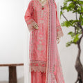 Bin Saeed Stitched 3 Piece Luxury Jacquard Vol-01 Suit-JAQ-2926-PEACH