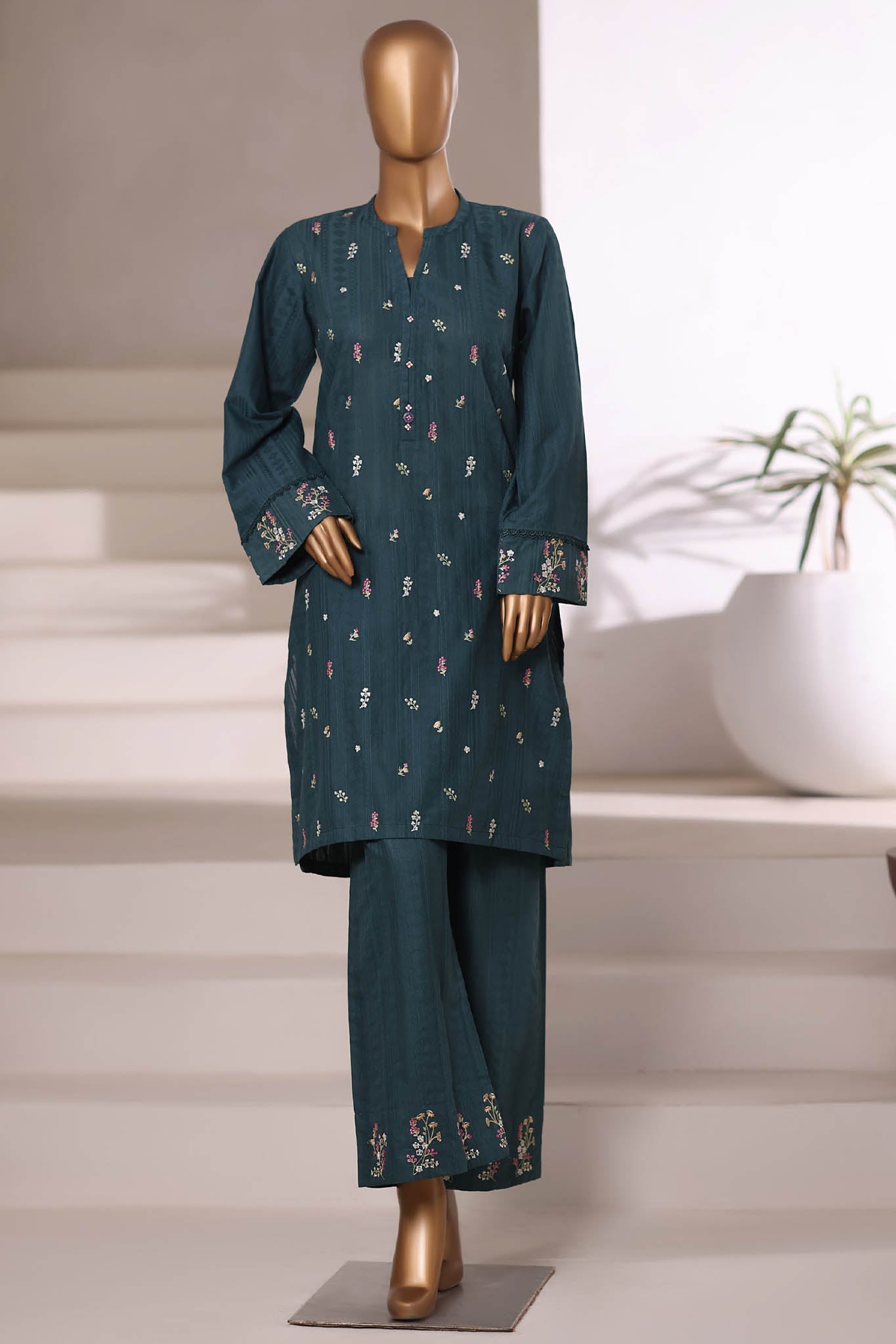 Vybe By Sada Bahar Stitched 2 Piece Emb Jacquard Set Vol-03 Collection'2025-JC-02-Green