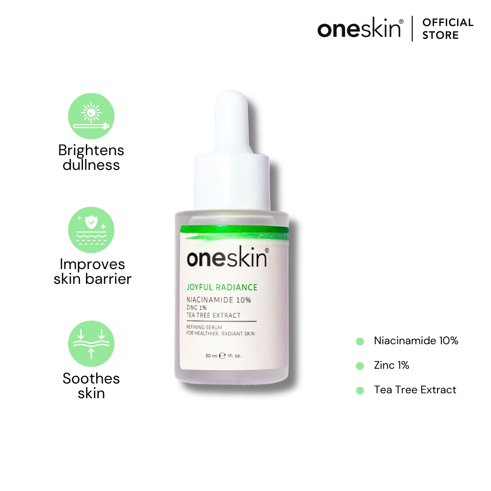 Oneskin - Joyful Radiance - Niacinamide 10%, Zinc 1%, Tea Tree Extract - 30ml