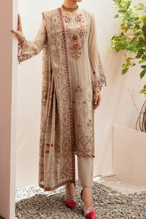 Kashish By Ramsha Unstitched 3 Piece Weightless Chiffon Vol-02 Collection'2024-K-206