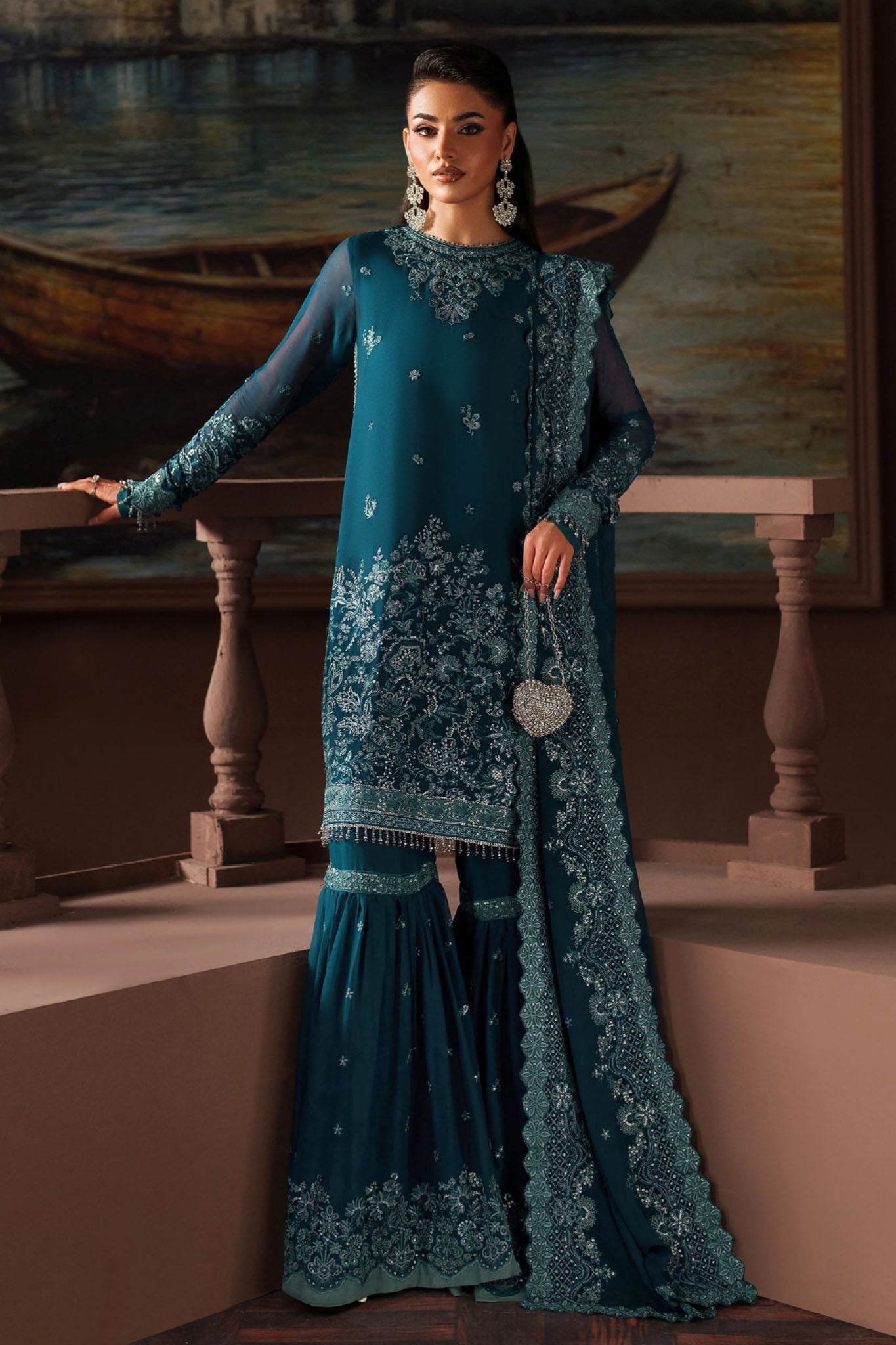 Zarif Unstitched 3 Piece Premium Chiffon Suit-ZRF-PRC-03 KATE