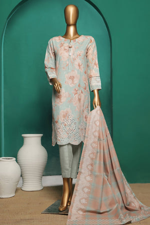 HZ Stitched 3 Piece Emb Khaddar Vol-03 Collection'2024-KE-926