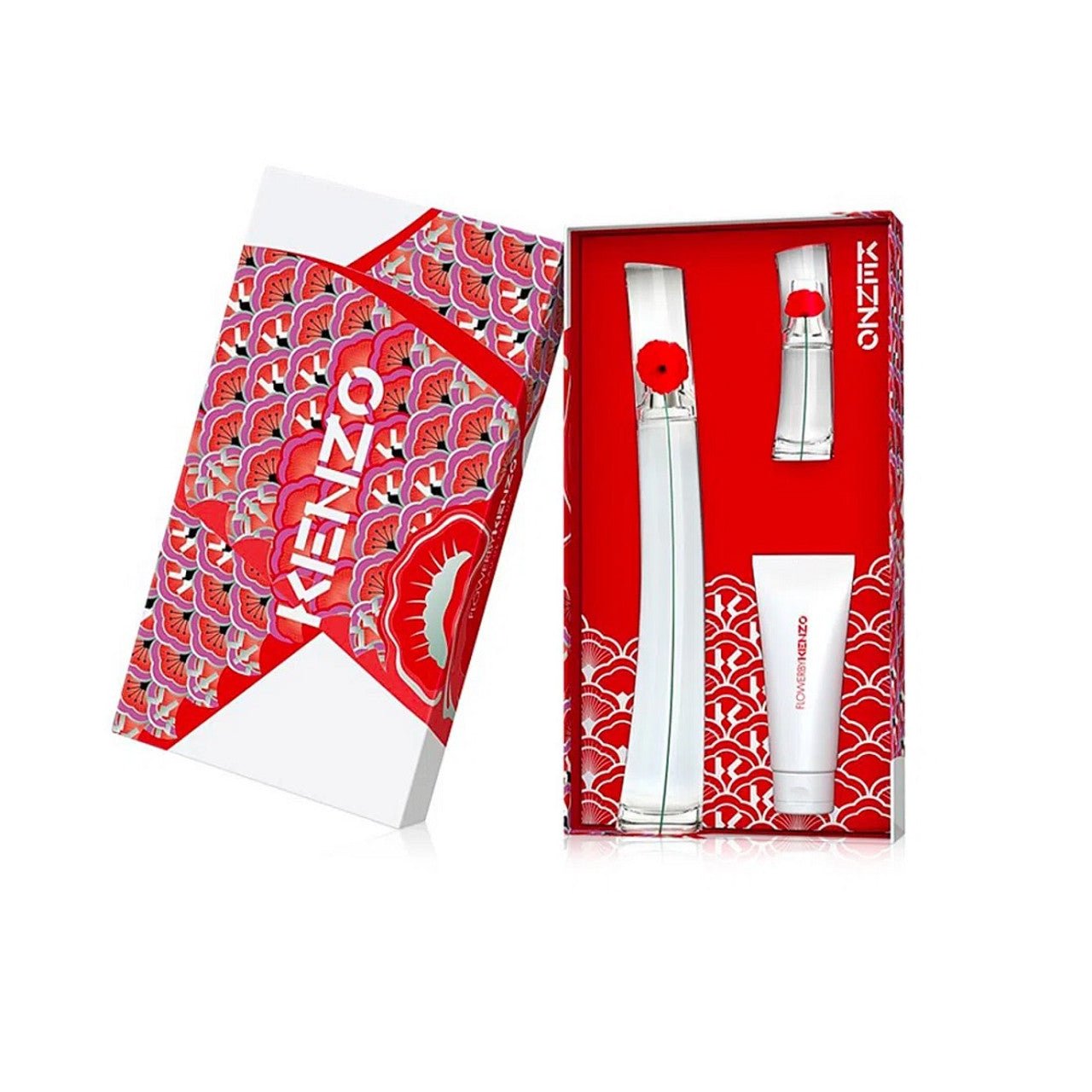 Kenzo Flower Poppy Bouquet Women Set EDP 100Ml+EDP 15Ml+B Milk 75Ml