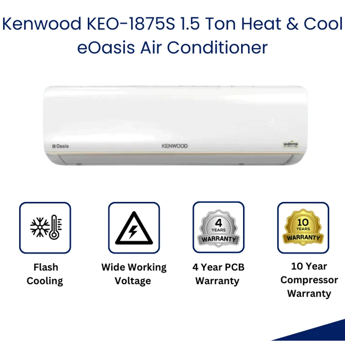 Kenwood KEO-1875S 1.5 Ton Heat & Cool eOasis Air Conditioner