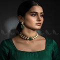 Zeesy Keystone Choker Necklace Set