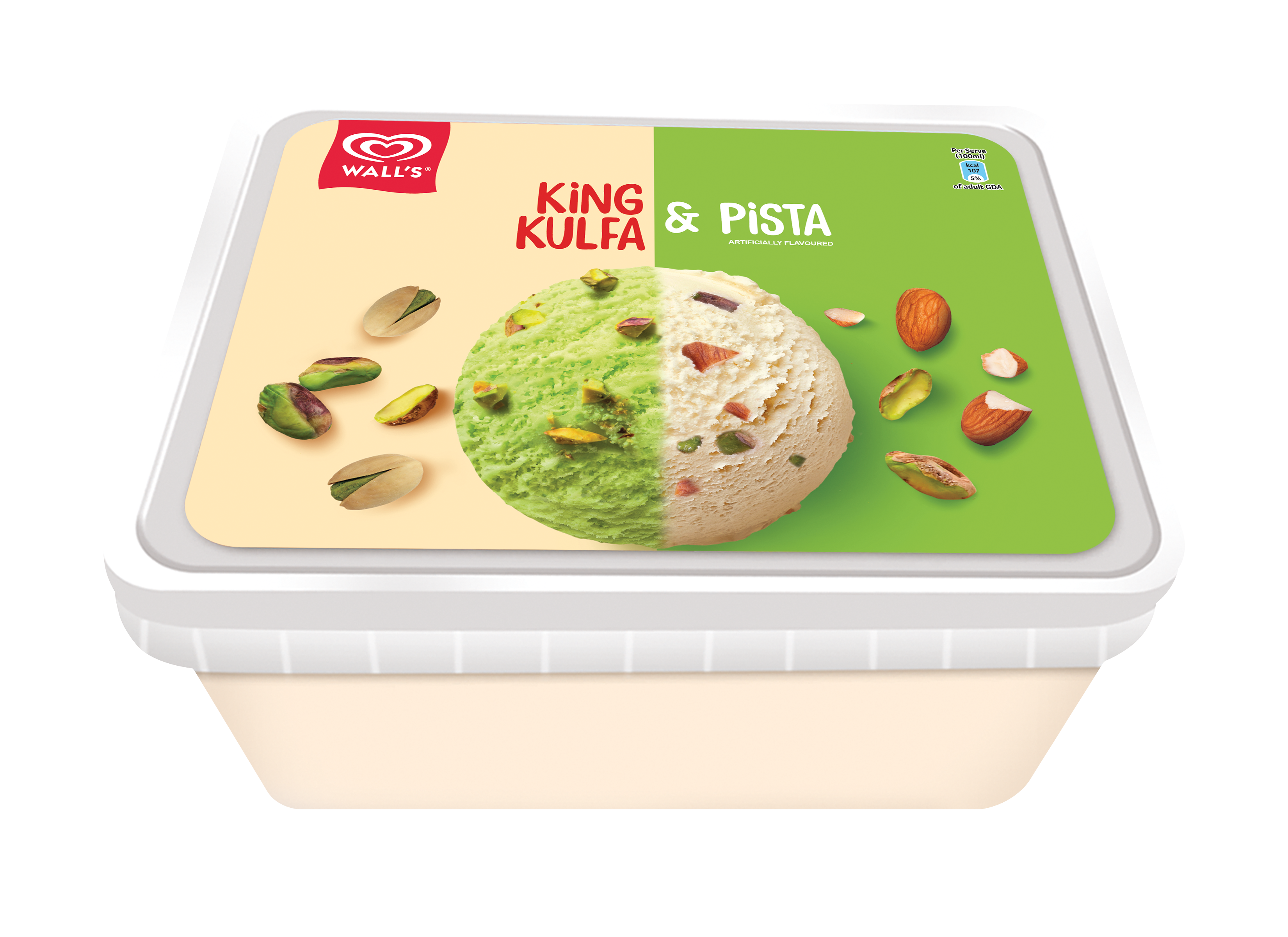 Walls King Kulfa & Pista Ice Cream Tub 1.4l