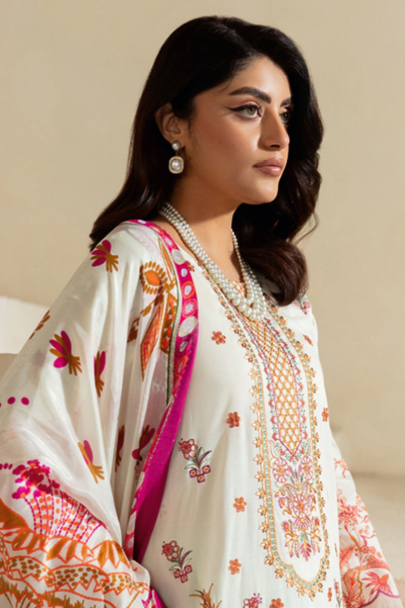 Mashaal by Ramsha Unstitched 3 Piece Luxury Lawn Vol-13 Collection-L-1308