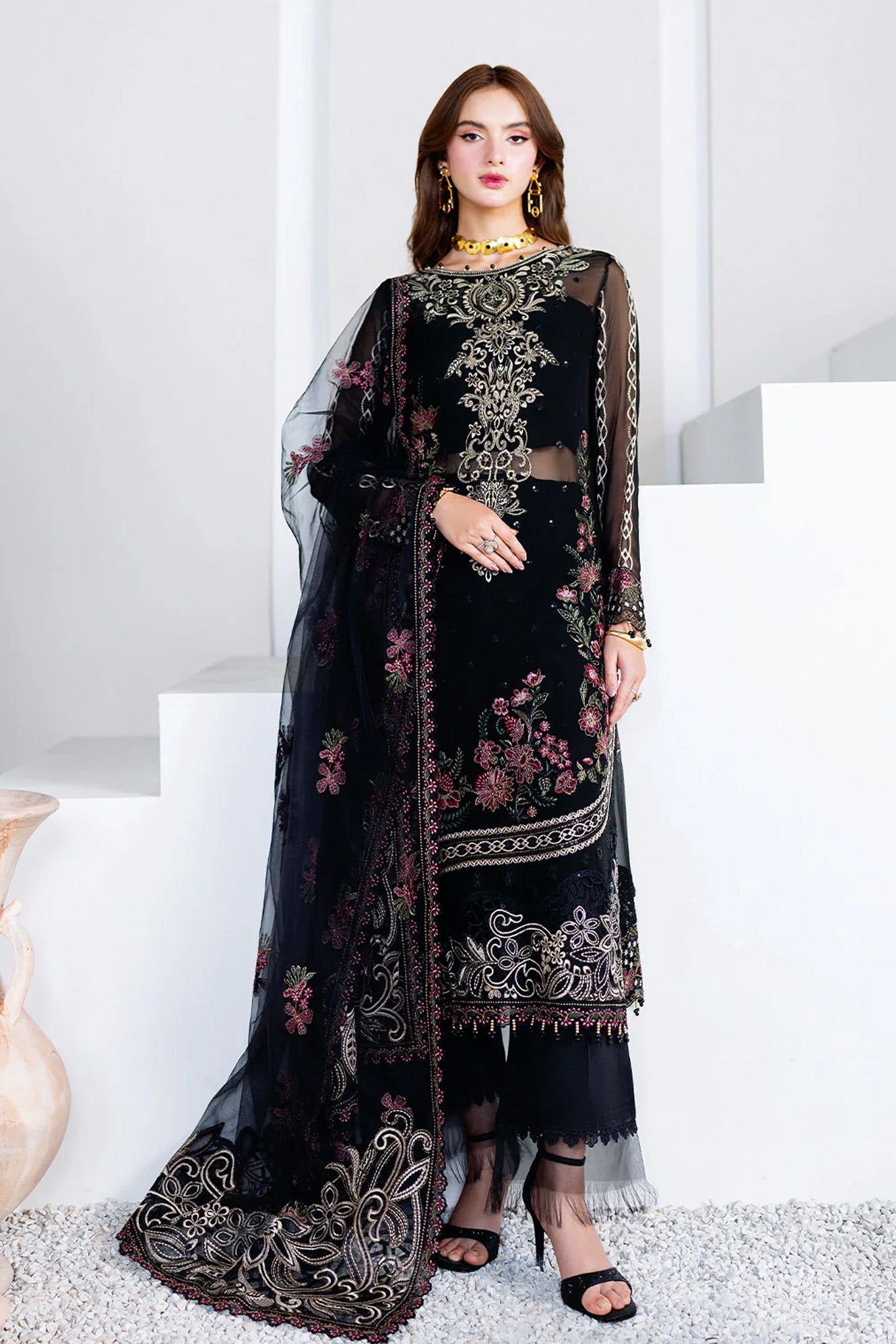 Arzoo by Ramsha Unstitched 3 Piece Chiffon Vol 02 Collection'2025-U-204