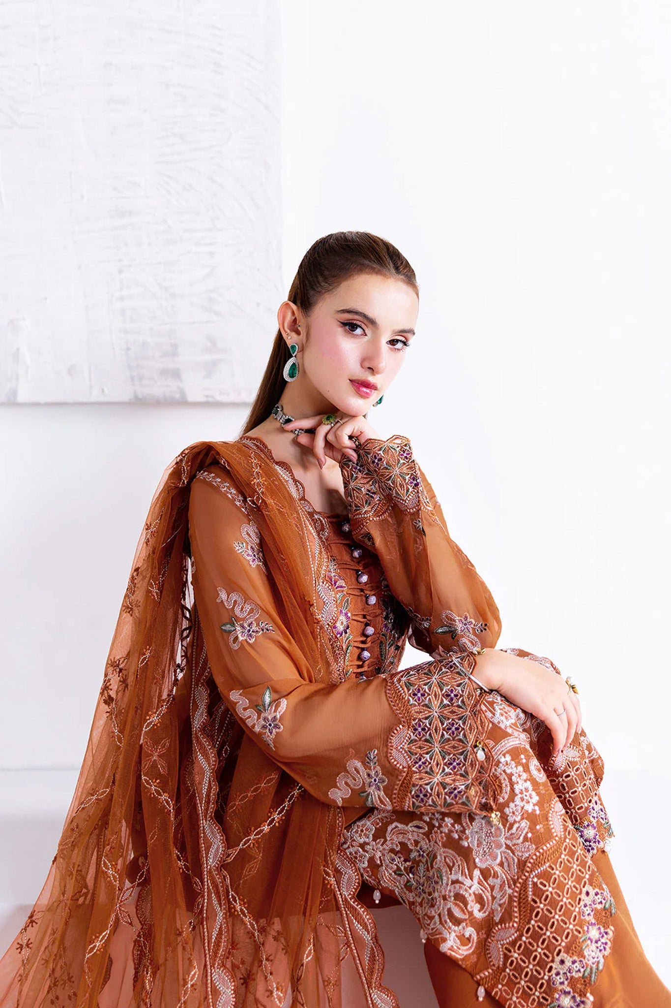 Arzoo by Ramsha Unstitched 3 Piece Chiffon Vol 02 Collection'2025-U-208