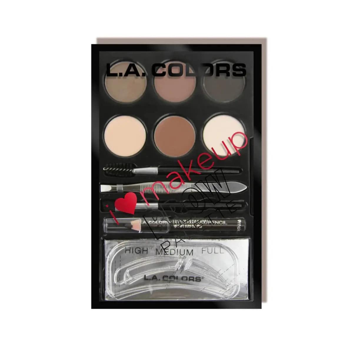 L.A. Colors -  I Heart Makeup Brow Palette - Medium To Dark - My Store