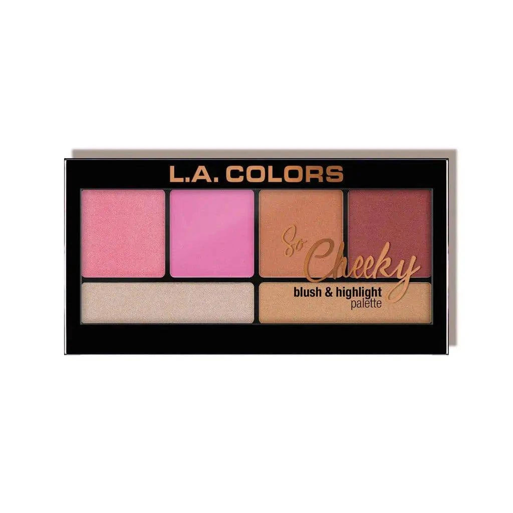 L.A. Colors -  So Cheeky Blush And Highlight Palette - Peaches And Cream - My Store