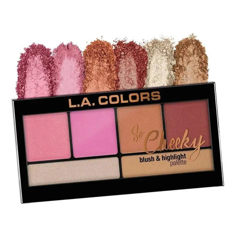 L.A. Colors -  So Cheeky Blush And Highlight Palette - Pink And Playful - My Store