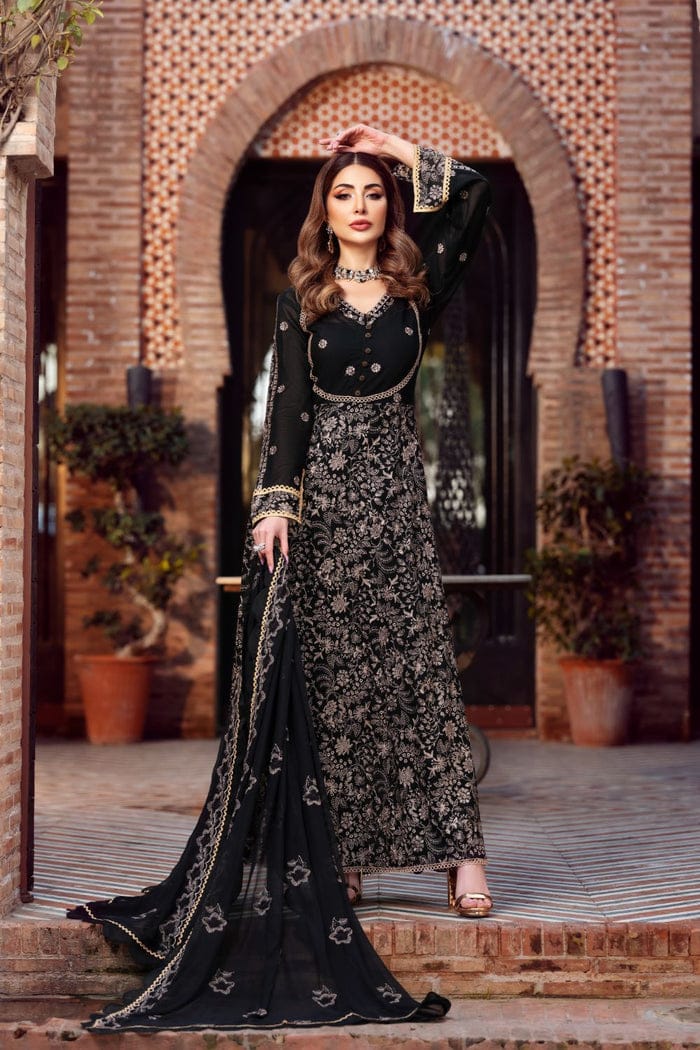 Vintage By LALA Textiles Embroidered Swiss Voile Unstitched 3 Piece (LEILAH)