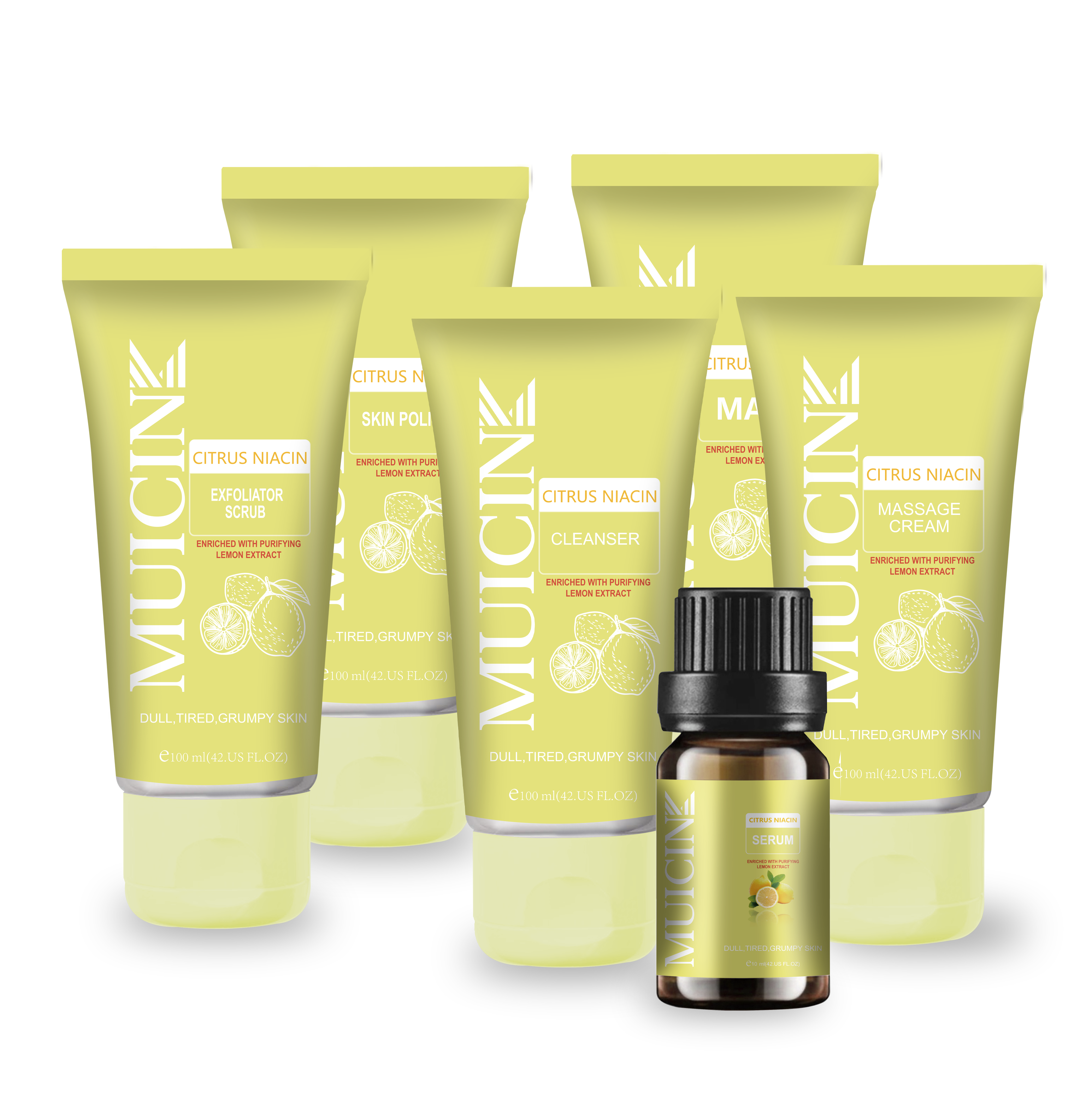MUICIN - Citron Niacin Glow & Blow Facial Kit - 6 Steps - My Store