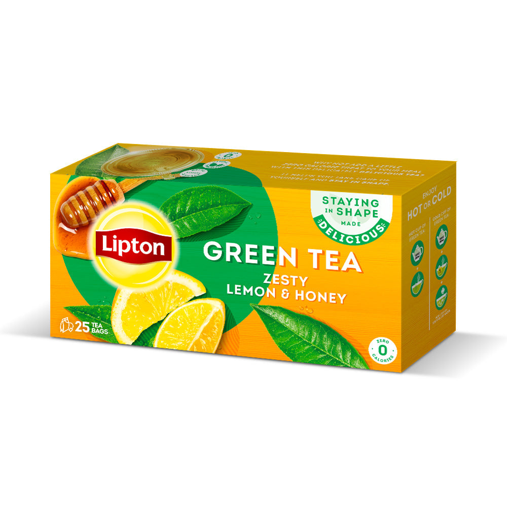 Lipton Green Tea Zesty Lemon & Honey Tea Bags 25s - Snapcart.pk