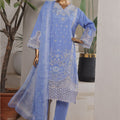Bin Saeed Stitched 3 Piece Plain Lawn Vol-01 Collection'2025-LF-2272-Ferozi