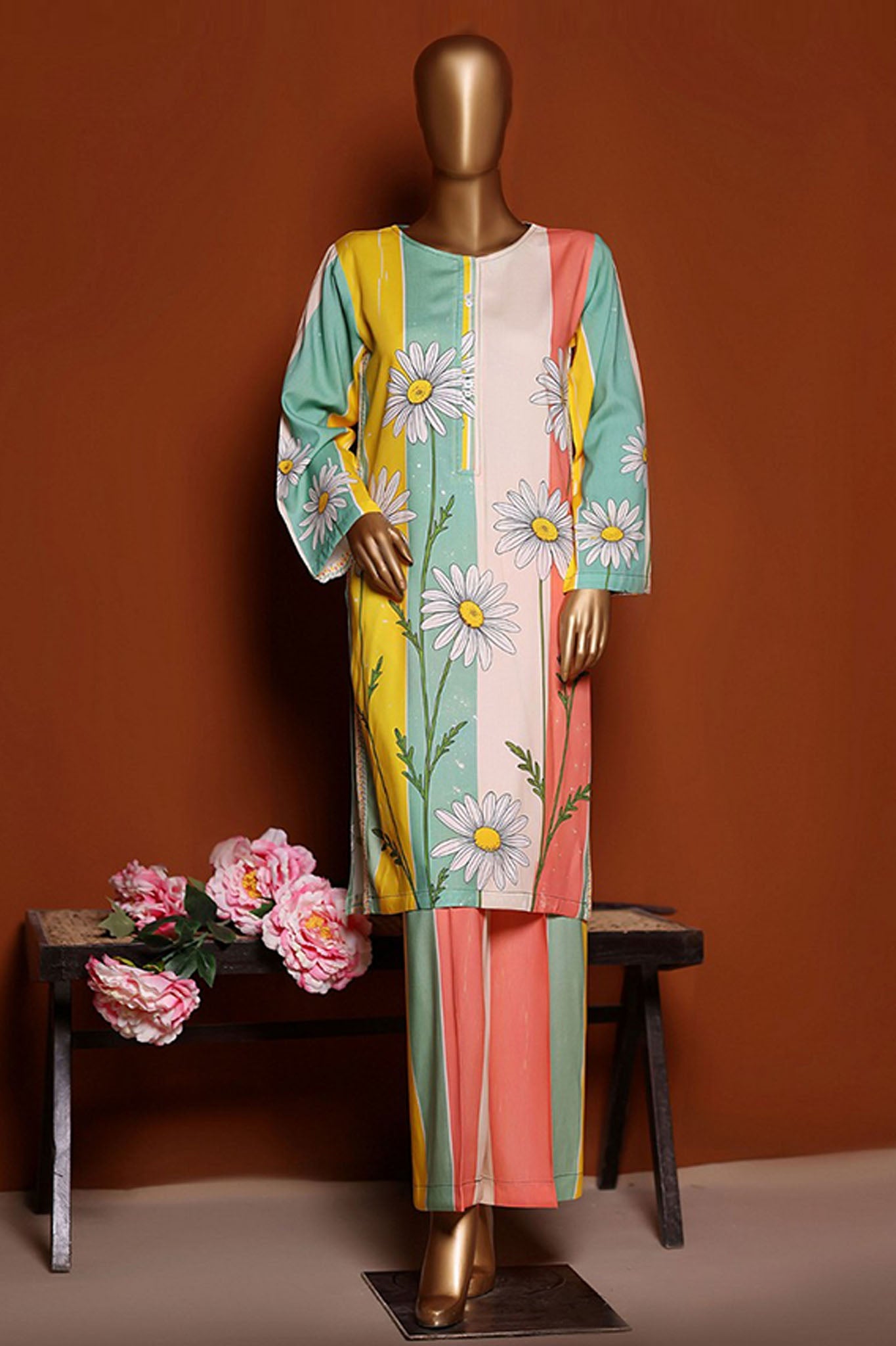 Florence By HZ Stitched 2 Piece Printed Linen Vol-01 Suit-LNP-2P-2506