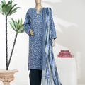 Bin Saeed Stitched 3 Piece Exclusive Printed Lawn Vol-08 Suit-LSM-2885-Blue