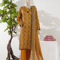 Bin Saeed Stitched 3 Piece Exclusive Printed Lawn Vol-08 Suit-LSM-2894-Yellow