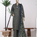 Bin Saeed Stitched 3 Piece Exclusive Printed Lawn Vol-09 Suit-LSM-2912-Black