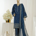 Bin Saeed Stitched 3 Piece Exclusive Printed Lawn Vol-10 Suit-LSM-2946-BLUE