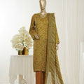 Bin Saeed Stitched 3 Piece Exclusive Printed Lawn Vol-10 Suit-LSM-2949-MUSTARD