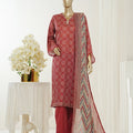Bin Saeed Stitched 3 Piece Exclusive Printed Lawn Vol-10 Suit-LSM-2950-MAROON