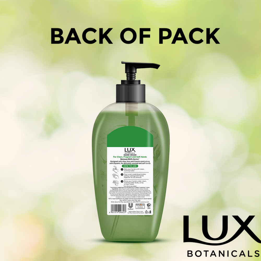 Lux - Aloe Vera Hand Wash Bottle Green - 220ML