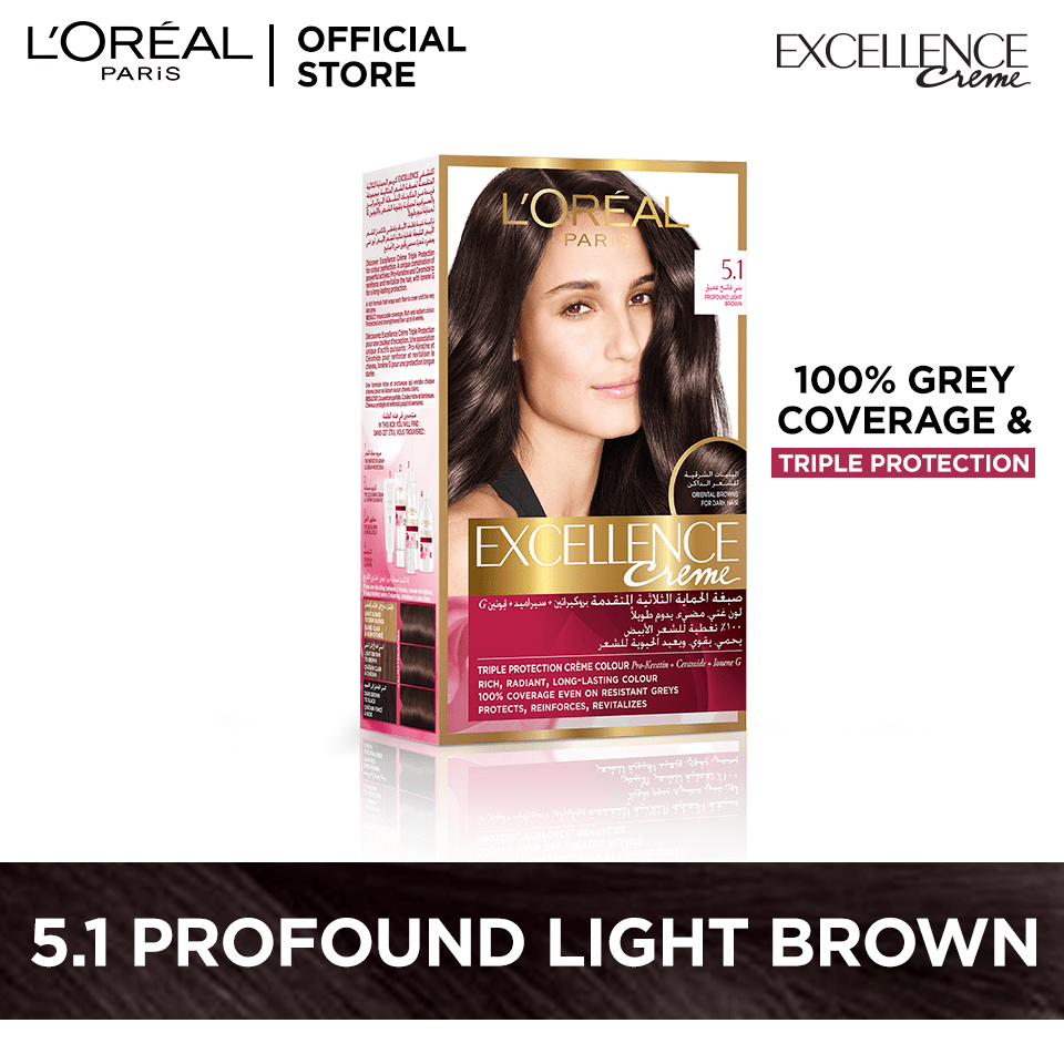 L'Oreal Paris Excellence Creme Hair Colour #5.1 Profound Light Brown Hair Color - My Store
