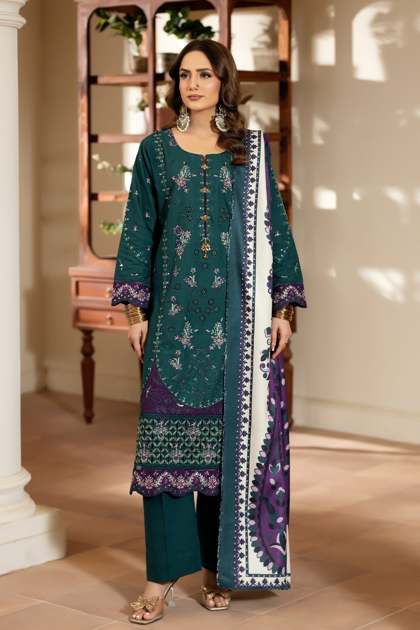 Justuju By Inara Stitched 3 Piece Winter Suit-LAILA DR-01