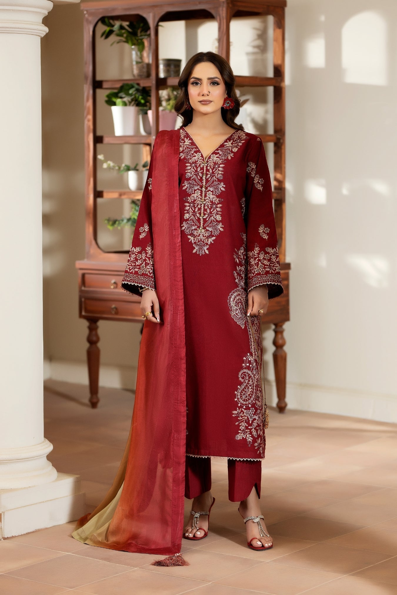 Justuju By Inara Stitched 3 Piece Winter Suit-LALSAA DR-03