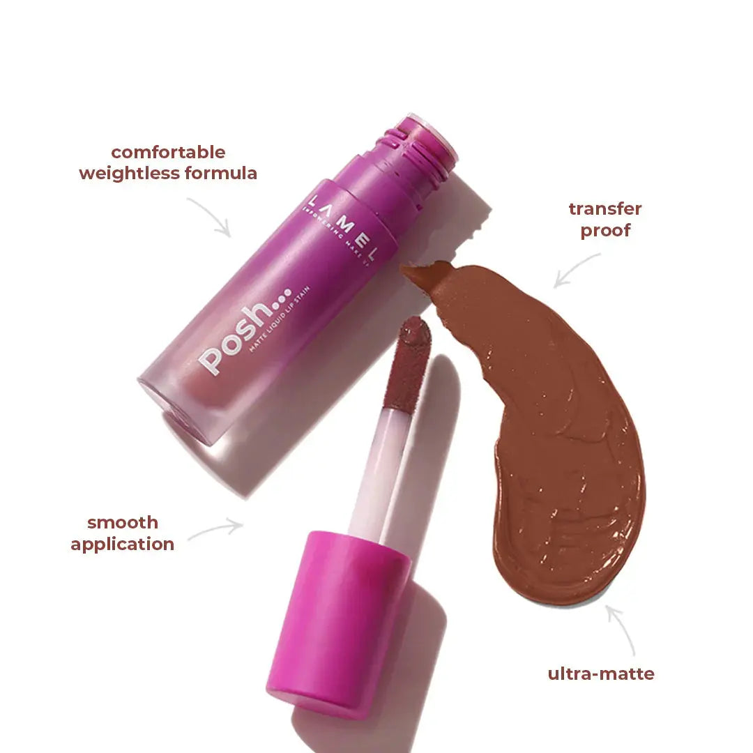 Lamel - Posh Matte Liquid Lip Stain №404 Blush Pink - My Store