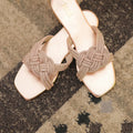 Mgs Style Slipper Collection-Lattice Knot Flats - Peach Blush