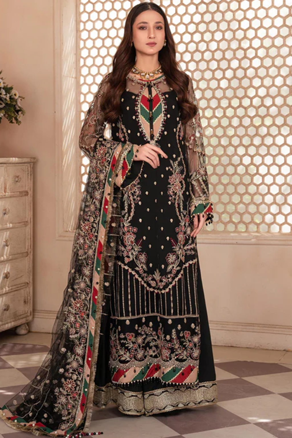 Meeral Unstitched 3 Piece Luxury Formals Pret Collection'2025-MSA-23-D162 Rangoon - Meeral Luxe