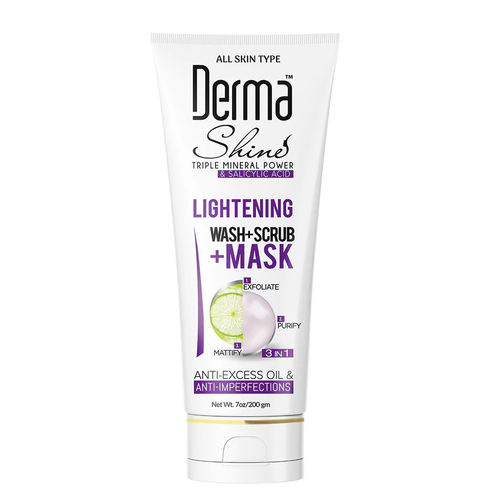 Derma Shine Lightening Wash+ Scrub+ Mask (3 In 1)