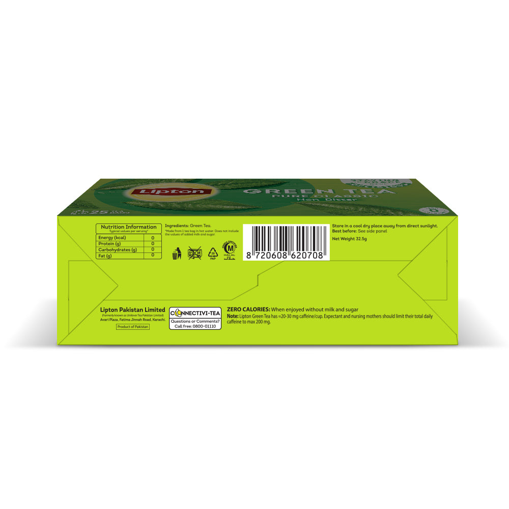 Lipton Green Tea Pure Classic Tea Bags 25s - Snapcart.pk