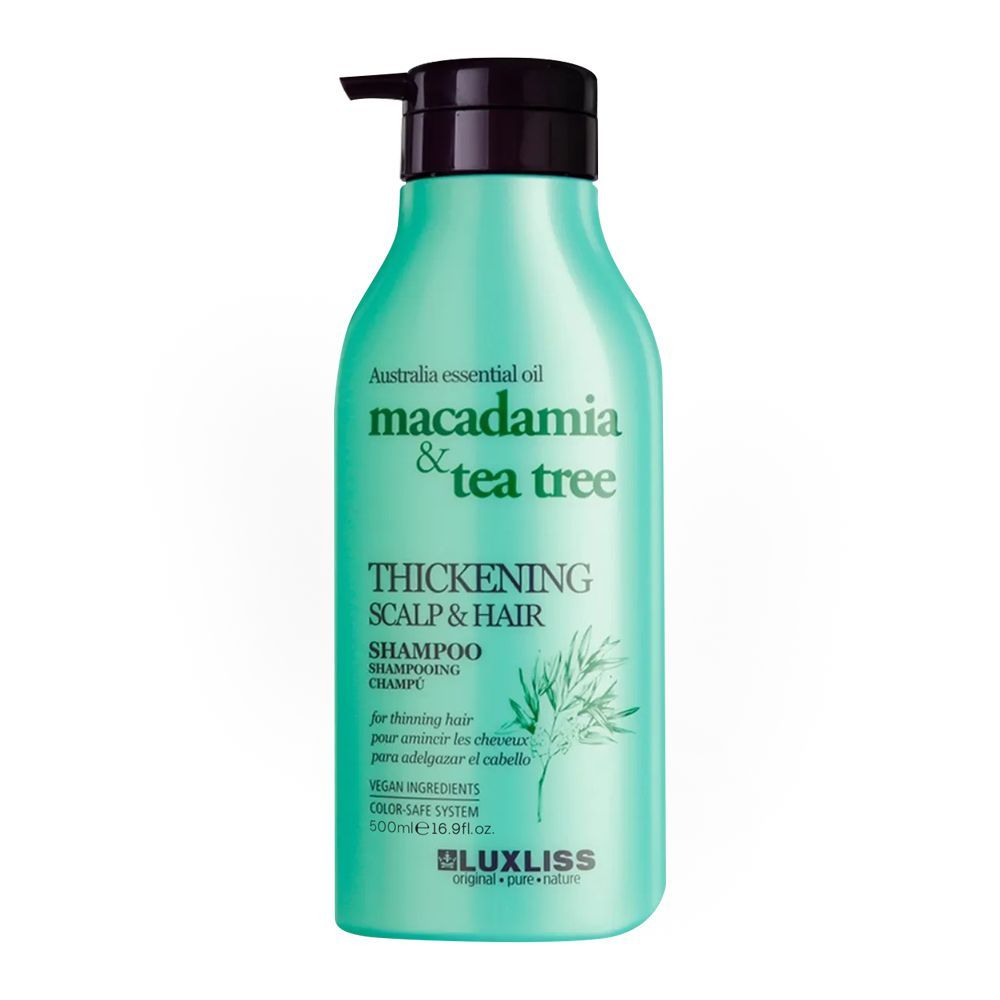 Luxliss Macadamia & Tea Tree Thickening Hair Care Shampoo 500Ml