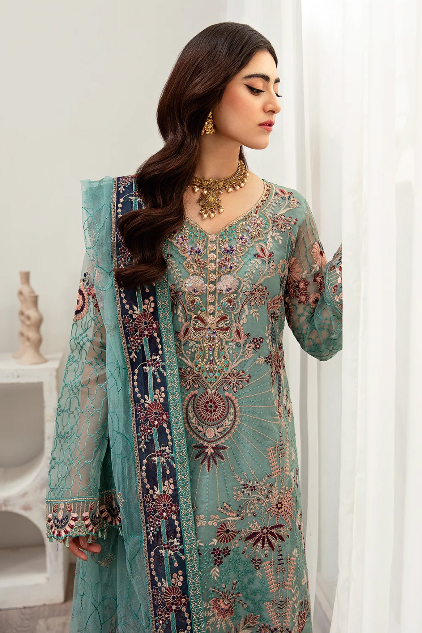 Minhal by Ramsha Unstitched 3 Piece Formals Vol-10 Collection'2025-M-1001