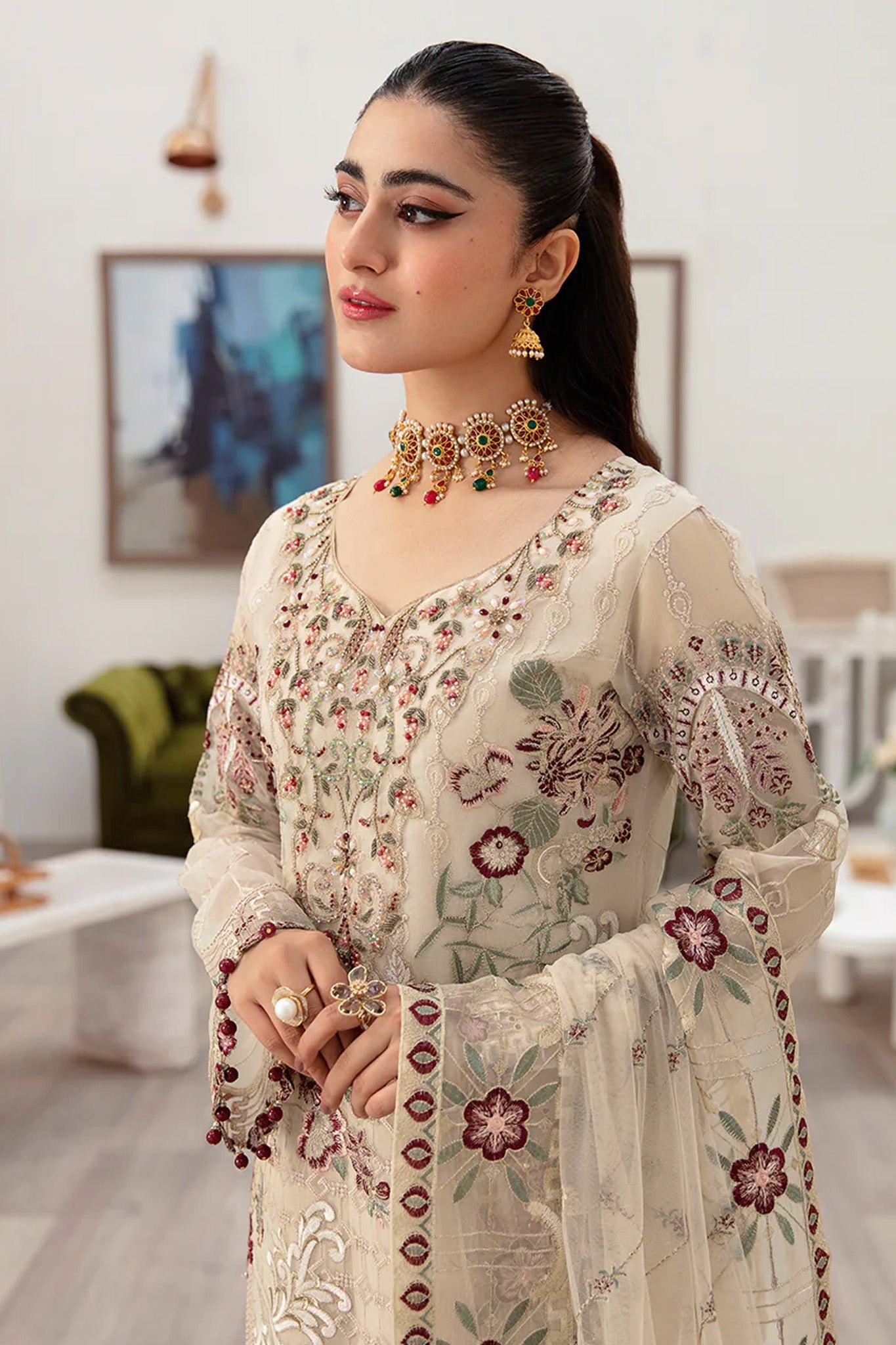 Minhal by Ramsha Unstitched 3 Piece Formals Vol-10 Collection'2025-M-1004