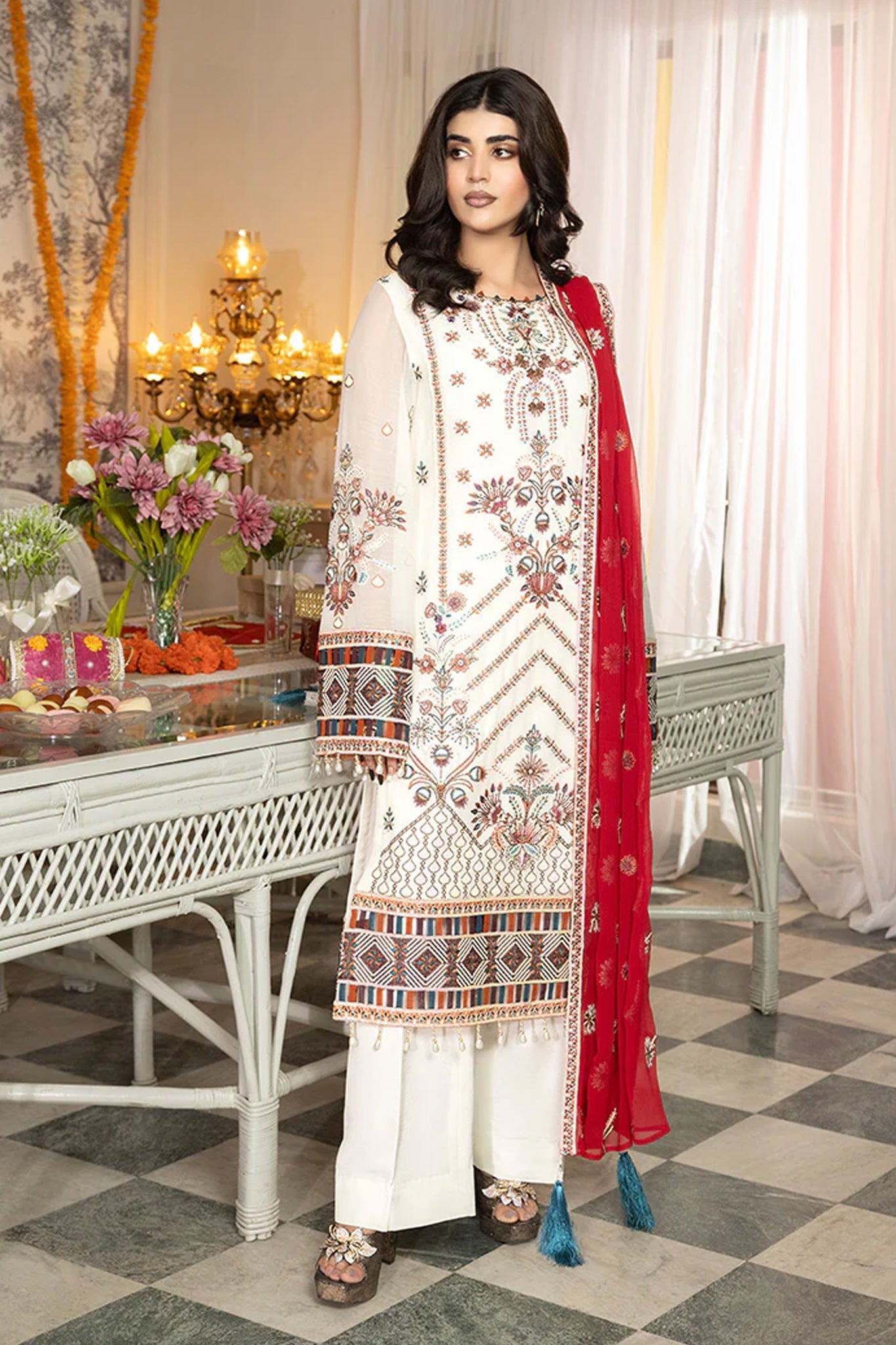 Shagun By Imrozia Serene Unstitched 3 Piece Luxury Formals Suit-M-108-Zerine