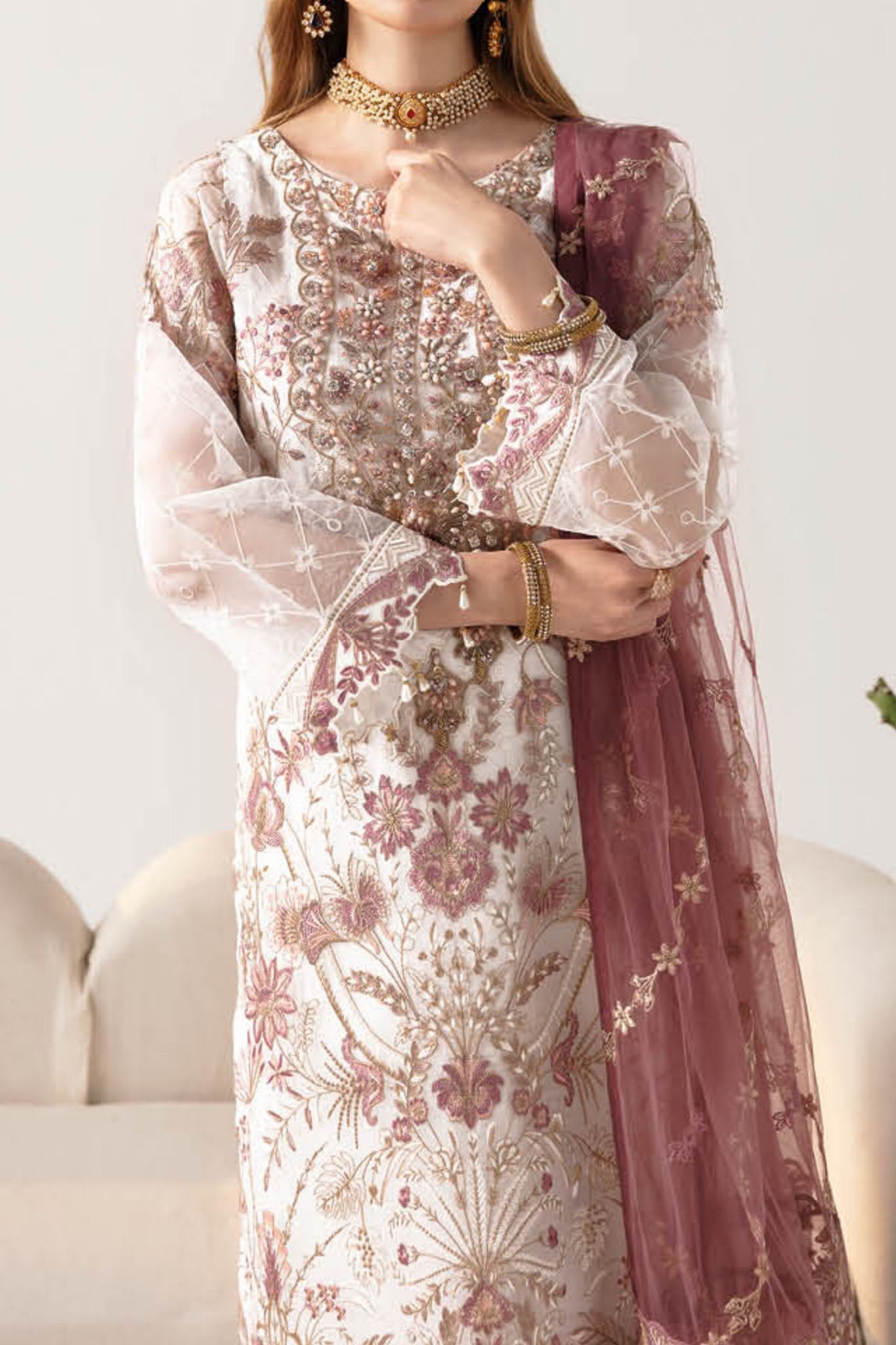 Minhal By Ramsha Unstitched 3 Piece Formals Vol-11 Collection'2024-M-1102