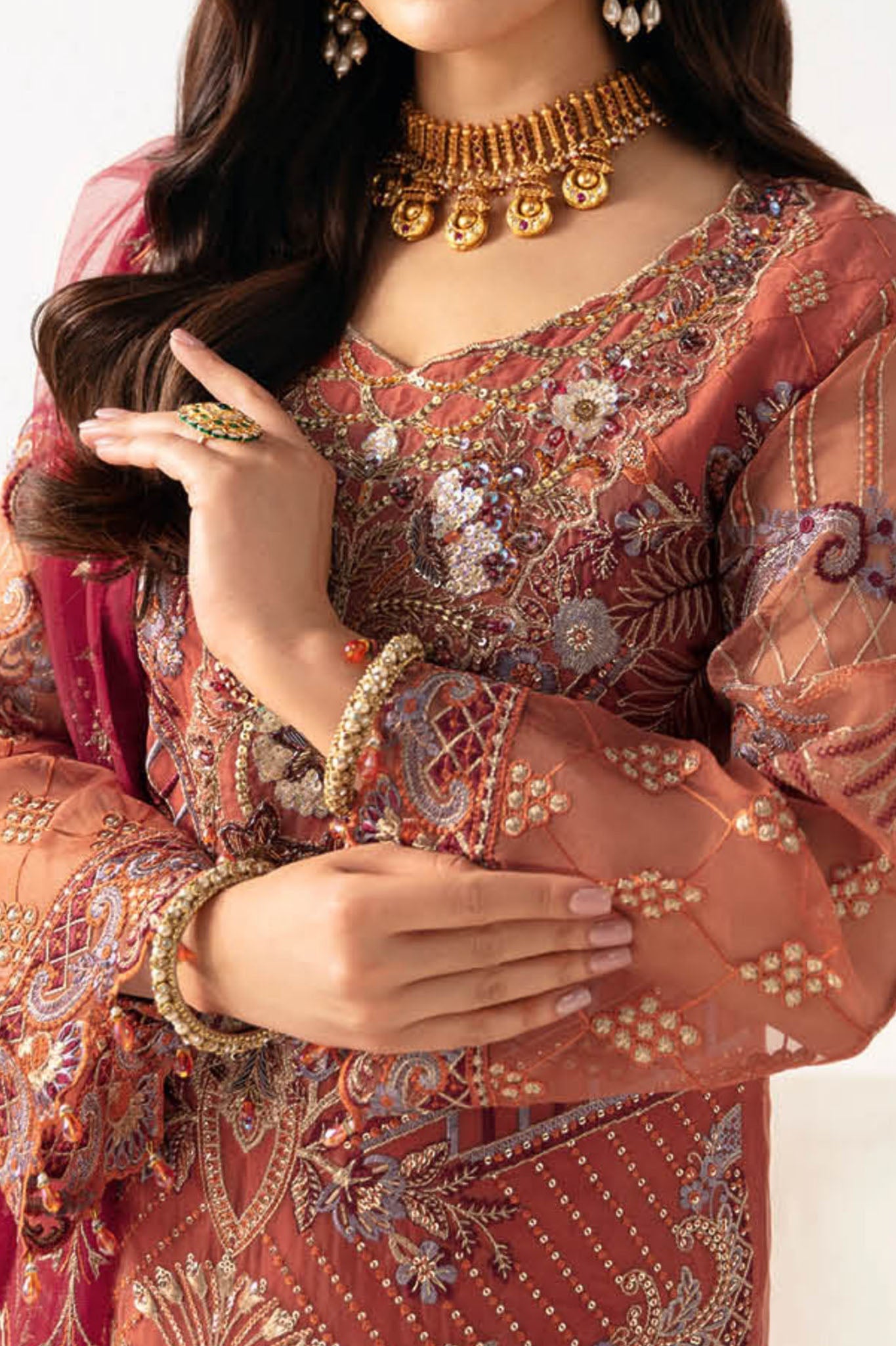 Minhal By Ramsha Unstitched 3 Piece Formals Vol-11 Collection'2024-M-1103