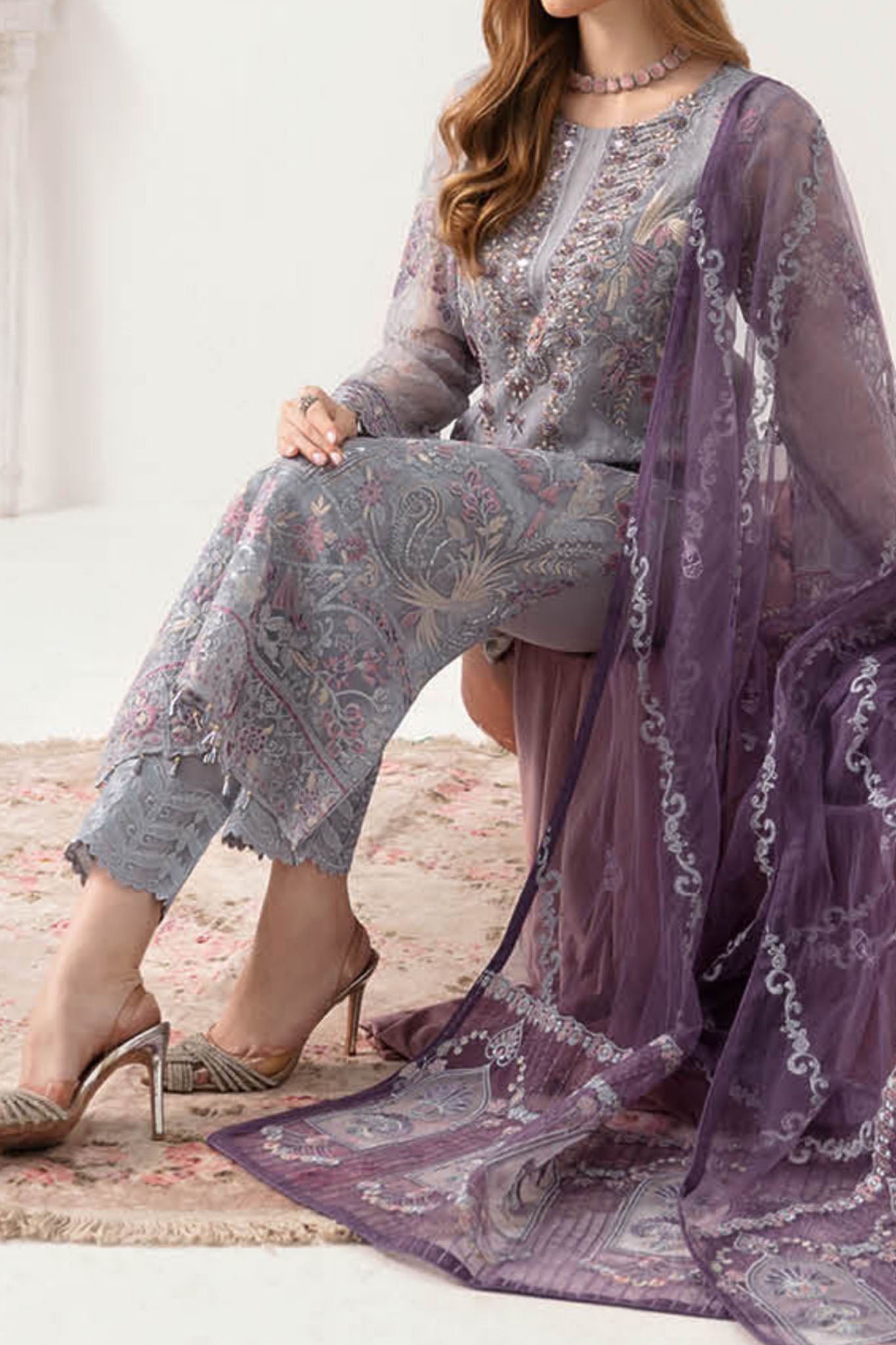 Minhal By Ramsha Unstitched 3 Piece Formals Vol-11 Collection'2024-M-1104