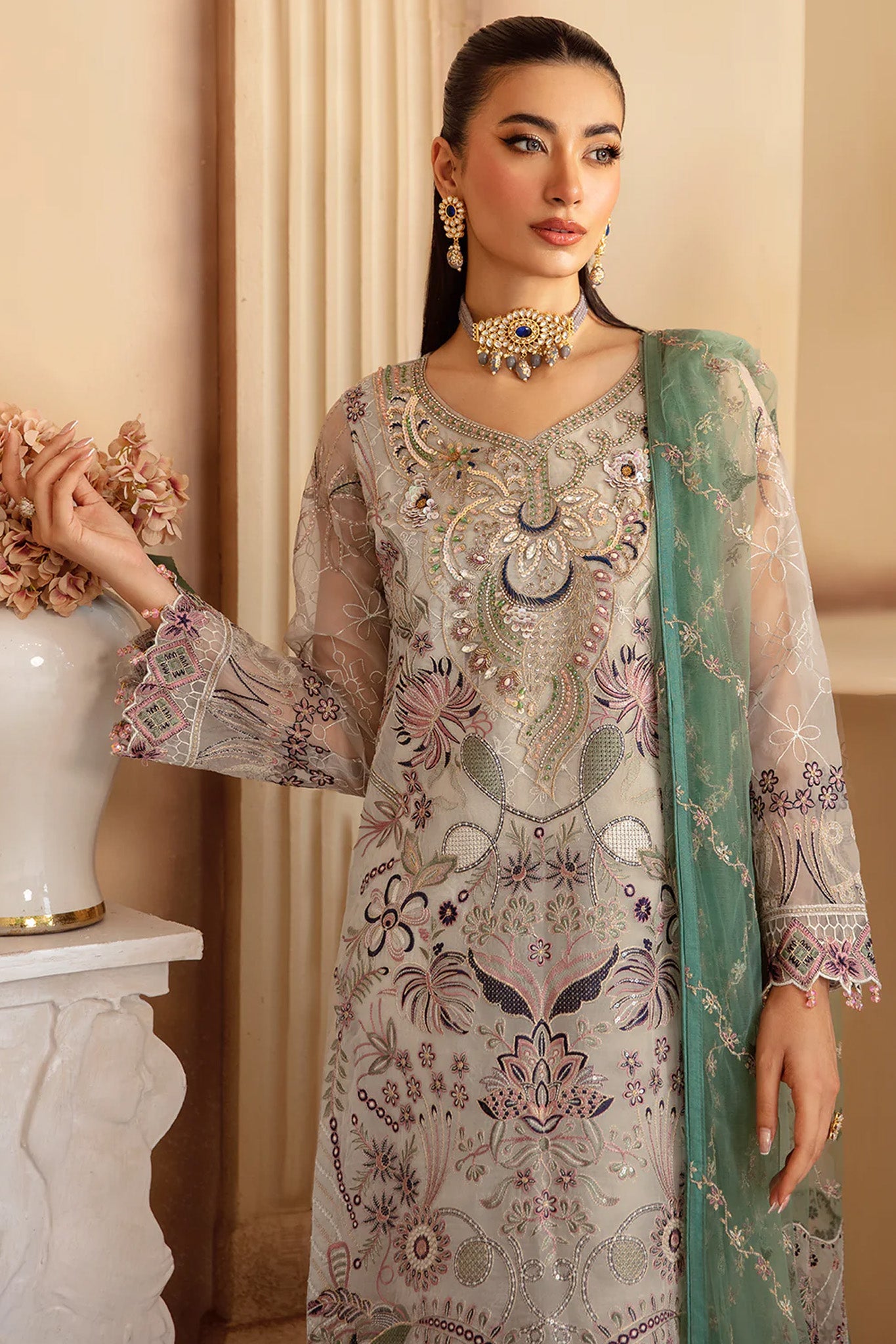 Minhal by Ramsha Unstitched 3 Piece Formals Vol-12 Collection'2025-M-1202
