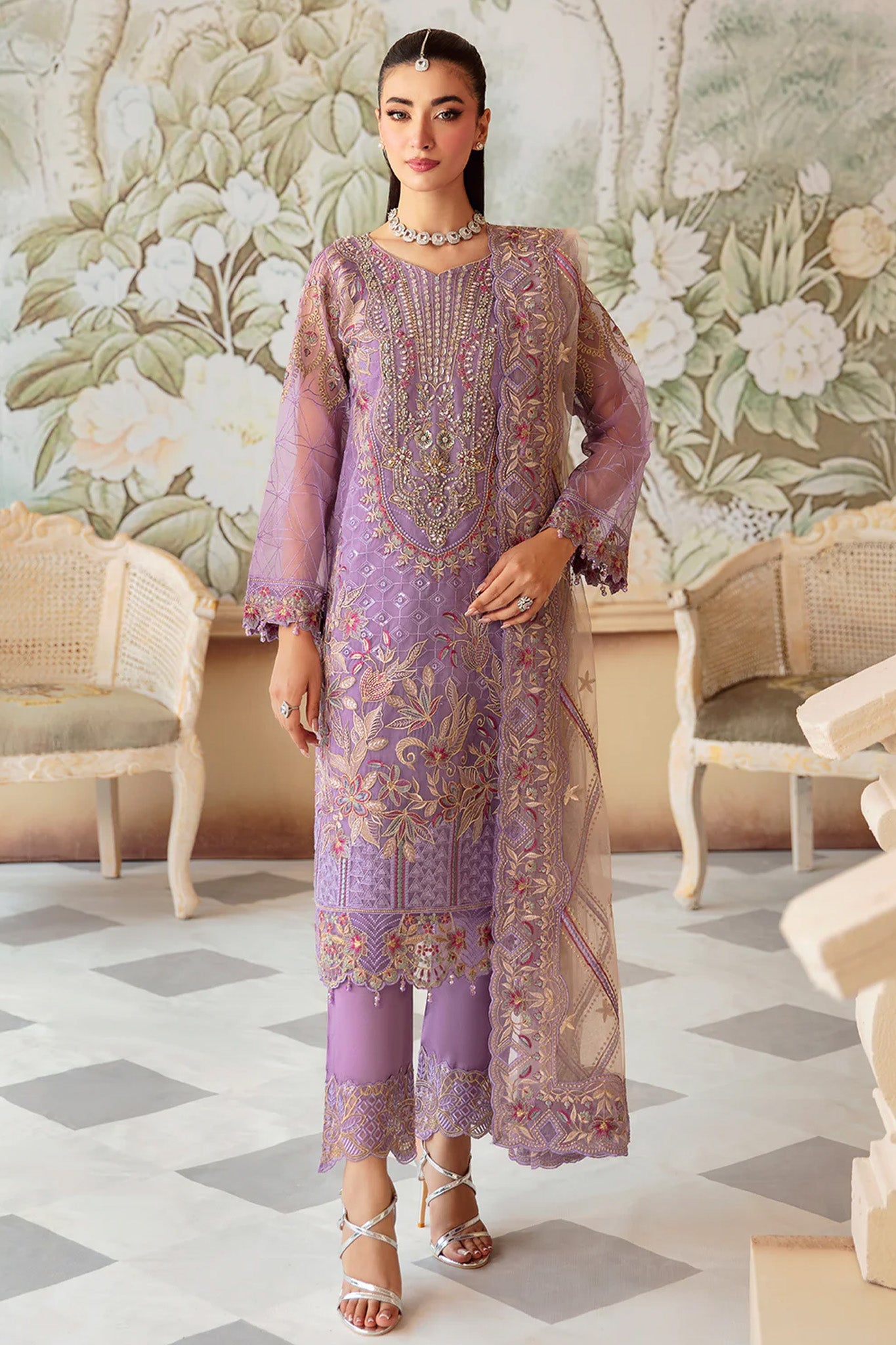 Minhal by Ramsha Unstitched 3 Piece Formals Vol-12 Collection'2025-M-1207