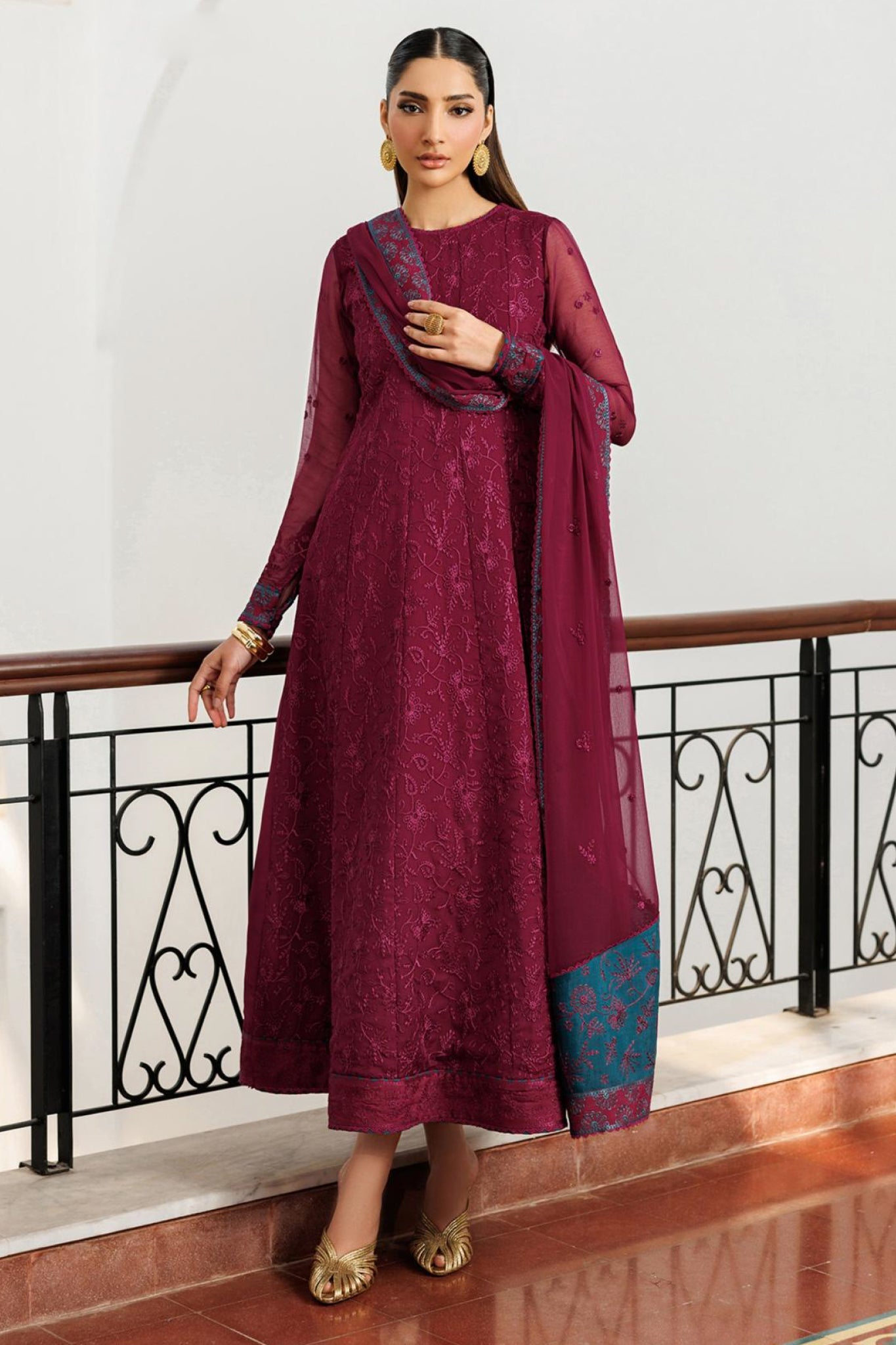 Nourah By Zarif Unstitched 3 Piece Formals Suit-ZF-ZQH-MAHAL-04